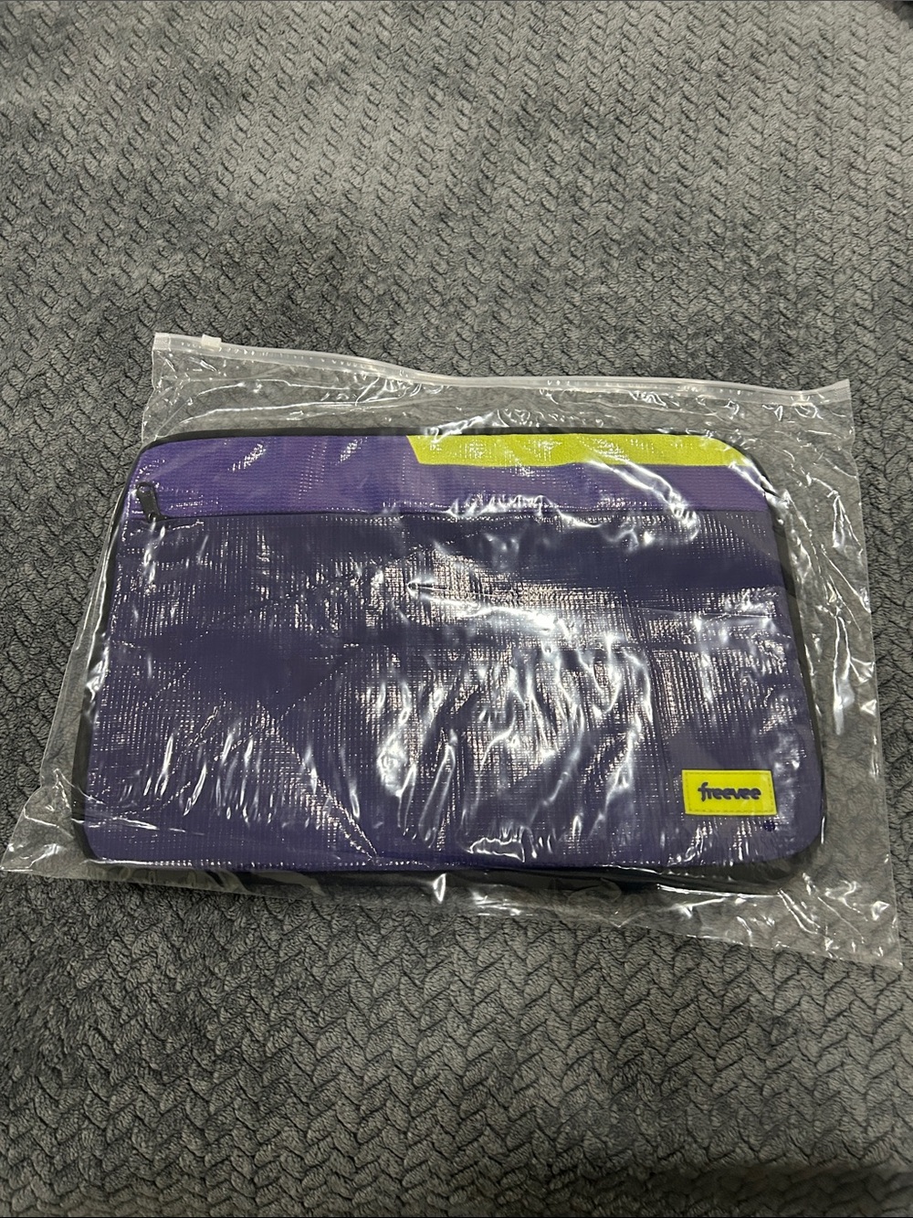 Freeese Purple Laptop Sleeve with Lime Accent
